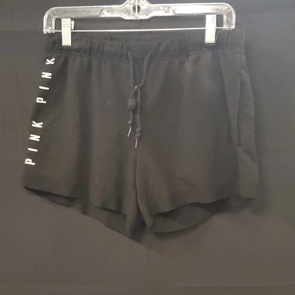 Pink! Black Front Tie Shorts SZ SM